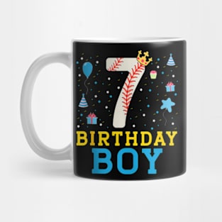 Kids 7 Year Old Baseball 5Th Birthday Boy Mug